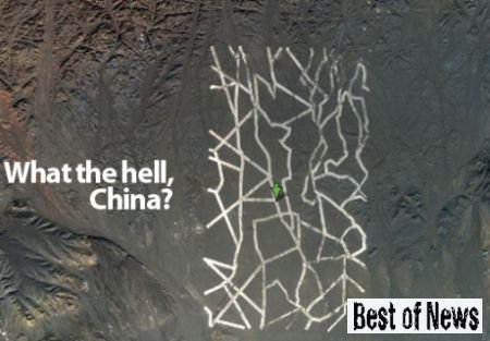 неизвестные объекты в пустыне Китая