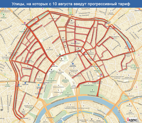 карта улиц с парковками